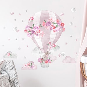 Peonies Wall Decal / Peony Wall Sticker / Balloon Wall Sticker / Gift ...