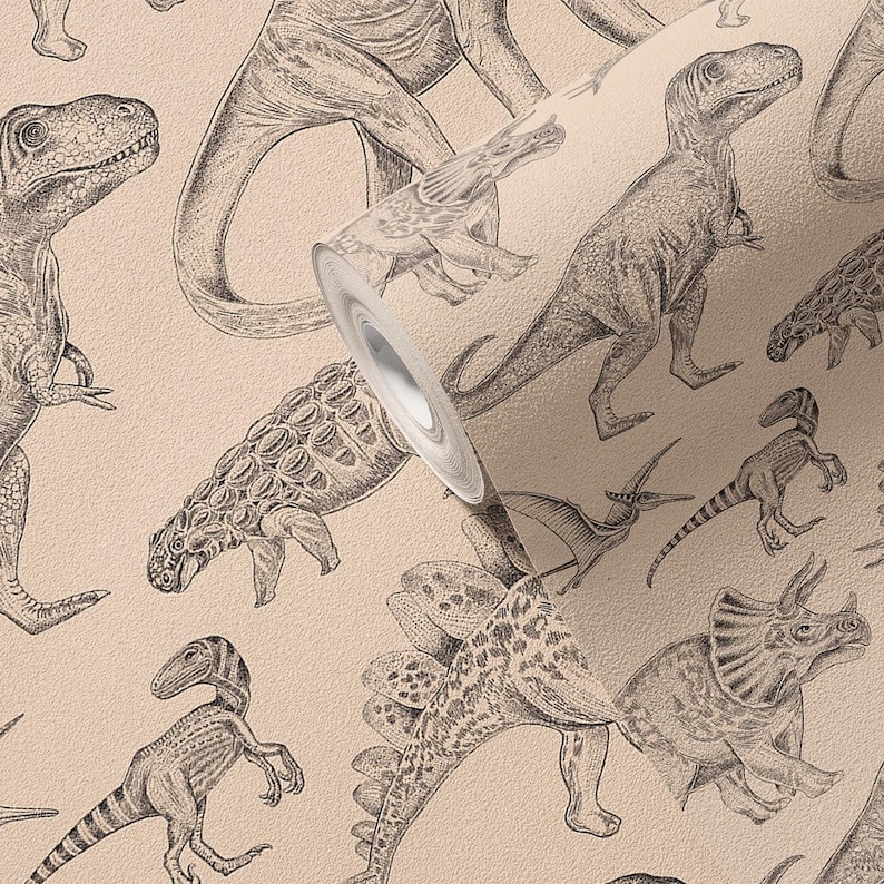 wallpaper for kids with dinosaurs, green wallpaper with dinos, wallpaper nursery decor, wallpaper with dinosaurs, dinosaurs on wallpaper, beautiful wallpaper in kids room, wall decor for kids room, kids room decoration, nursery decor wallpaper