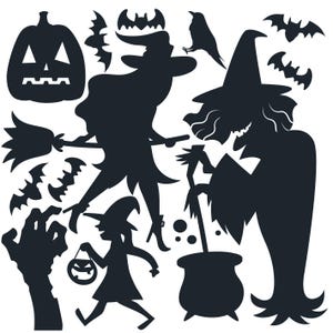 Halloween Stickers Set - Spooky Decals for Kid&#39;s Room Decoration