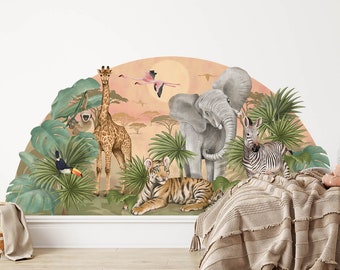 Oversized muursticker safari - Jungle kinderkamer
