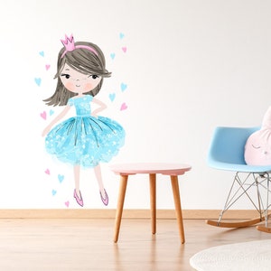 PRINCESS wall decals / girl vinyl stickers / girl pink wall decal / Girls Wall Stickers
