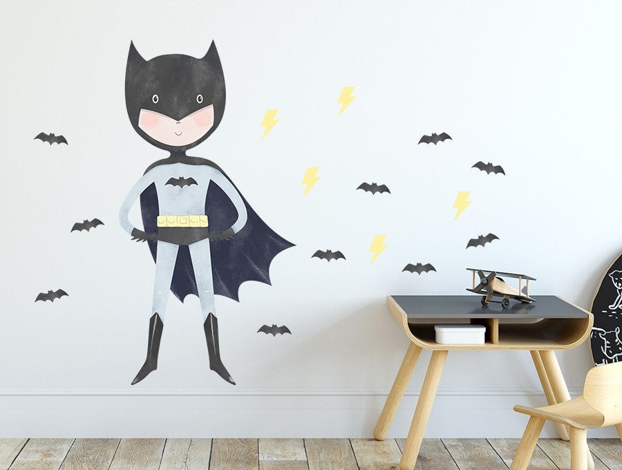 Wand-Dekor BATMAN für Jungen Zimmer Kinder Zimmer Aufkleber | Etsy