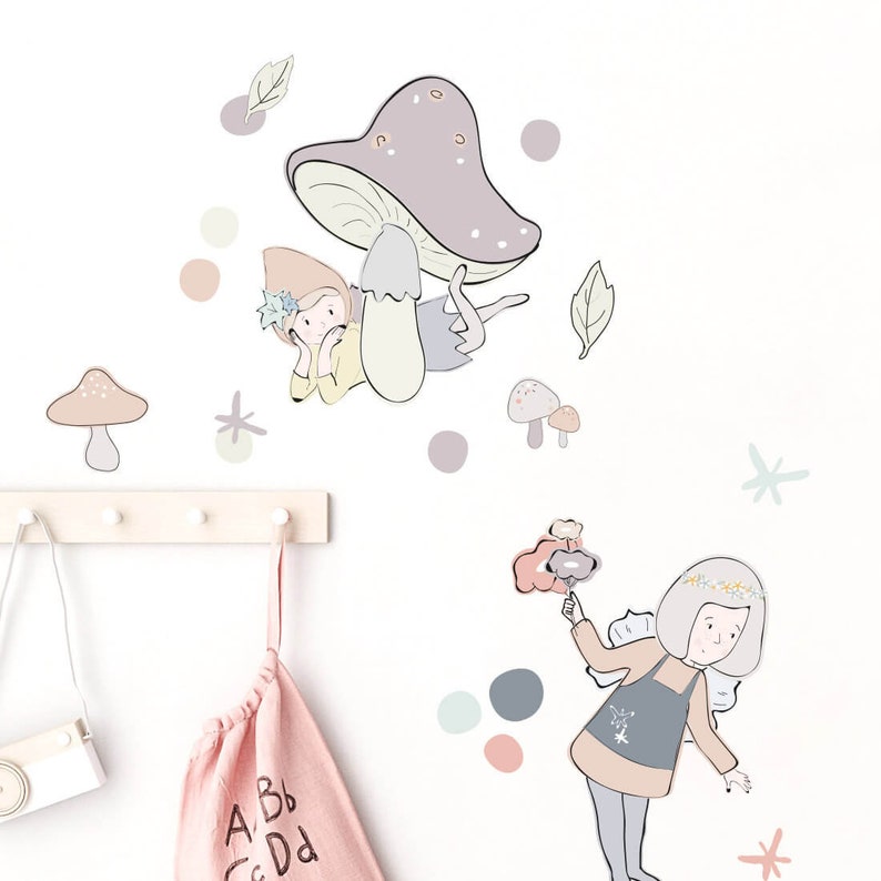 Wall Decor FAIRY Set Pastel Kids Room Wall Art Garden Fairy - Etsy