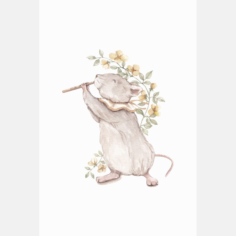 watercolor poster, poster for kids room, nursery decor, nursery poster, poster for nursery, kids room poster, kids room decor, kids room art, hand-painted poster, hand-painted illustration,  poster in boho style, bunny poster, poster with bear