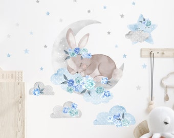 Animal sticker, nursery decor, kids room wall art, toddler watercolor room decor, animal wall stickers