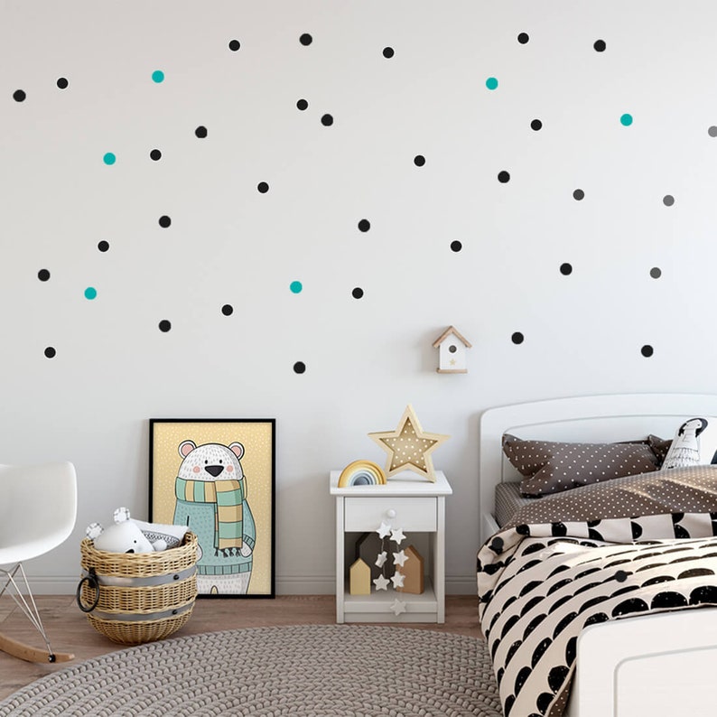 Polka Dot Wall Sticker Dots Wall Decal Vinyl Decal Girls Etsy