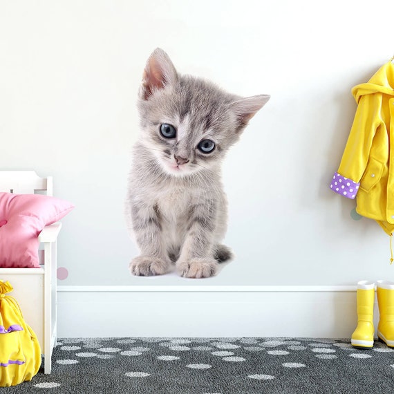 小さな猫の壁飾り、子供の壁アート、保育園の装飾、子供部屋の