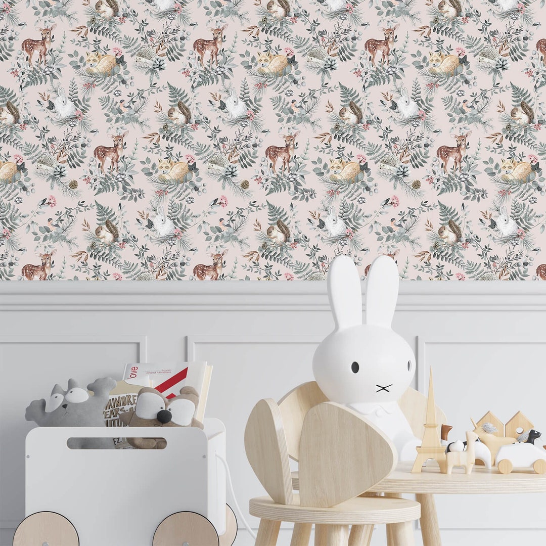 Woodland Animal Wall Art Nursery Canvas Wall Decor Forest Animal Poster Kids Baby Wall Art Watercolor Safari Prints Boys Room Posters Cottagecore Fox Pictures For Bedroom 8x10x6 Inch Unframed