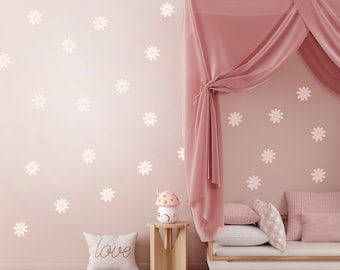 Daisies Wall Decals for Kids' Room / Daisy Wall Sticker in Boho Style / Flowers Wall Decals