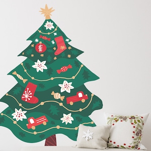 Christmas Tree Decal / Christmas Decoration Stickers / Christmas Wall Decal