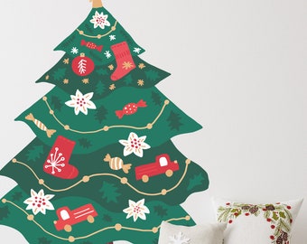 Christmas Tree Decal / Christmas Decoration Stickers / Christmas Wall Decal