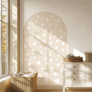 Latte Arch with Daisies mini Wall Decal – Wall Sticker for Kids Room – 3 Sizes