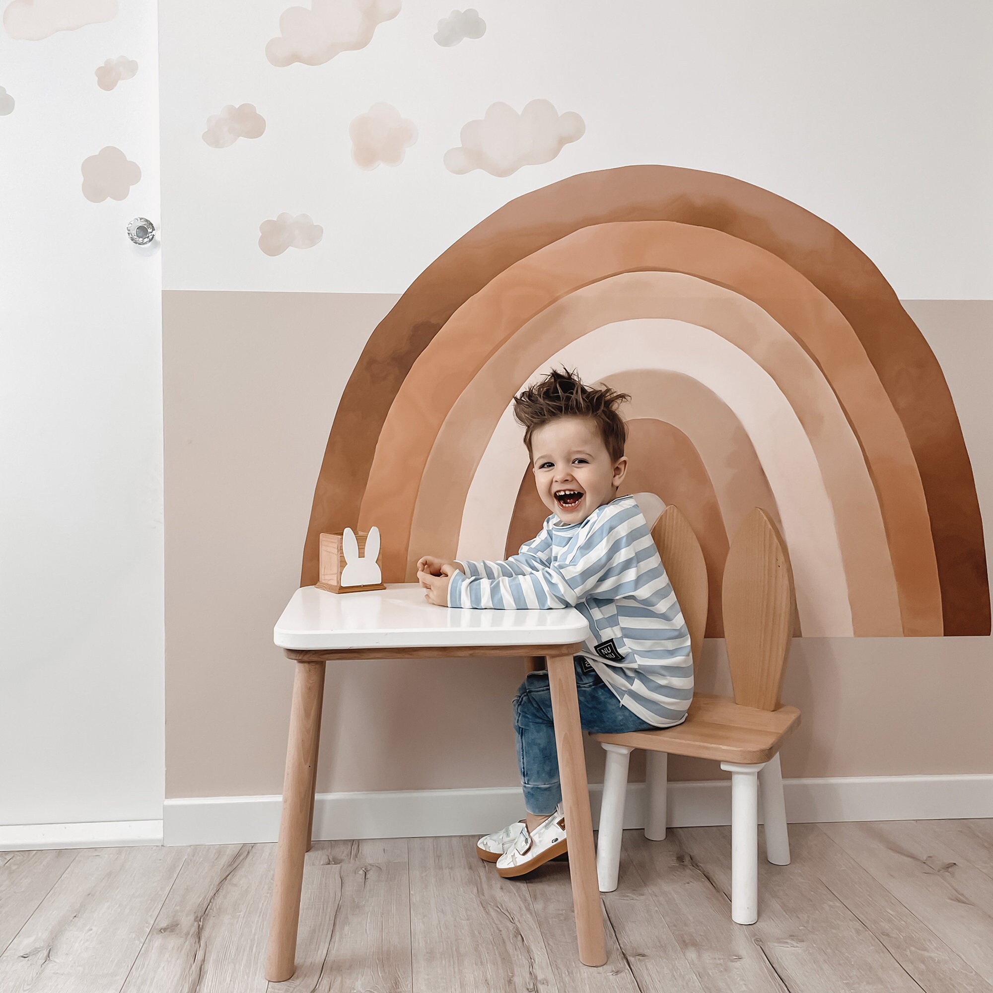 Boho Rainbow Wall Decal - Watercolor Nursery Decal for Kids' Rooms - Etsy