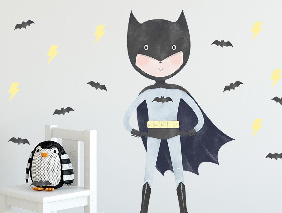 Wand-Dekor BATMAN für Jungen Zimmer Kinder Zimmer Aufkleber | Etsy