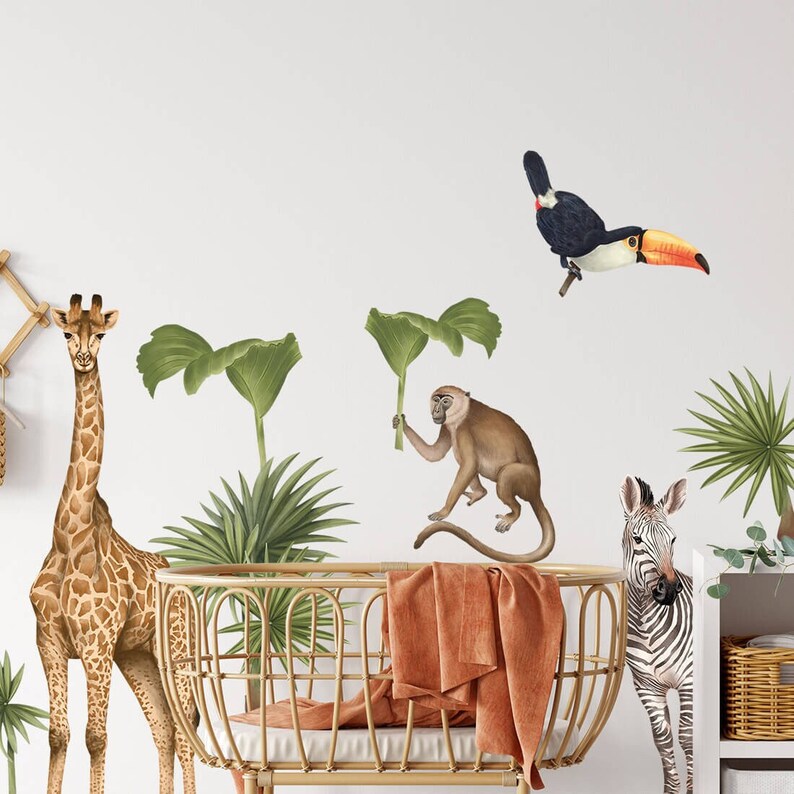 safari wall decal, savanna wall decal, safari animals wall stickers, wall stickers with safari animals, safari wall decor, safari wall art, safari decals for kids room, safari decor kids bedroom, nursery decor with safari, safari wallpaper for kids