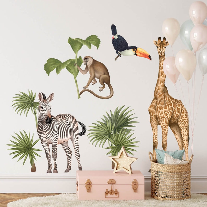 safari wall decal, savanna wall decal, safari animals wall stickers, wall stickers with safari animals, safari wall decor, safari wall art, safari decals for kids room, safari decor kids bedroom, nursery decor with safari, safari wallpaper for kids