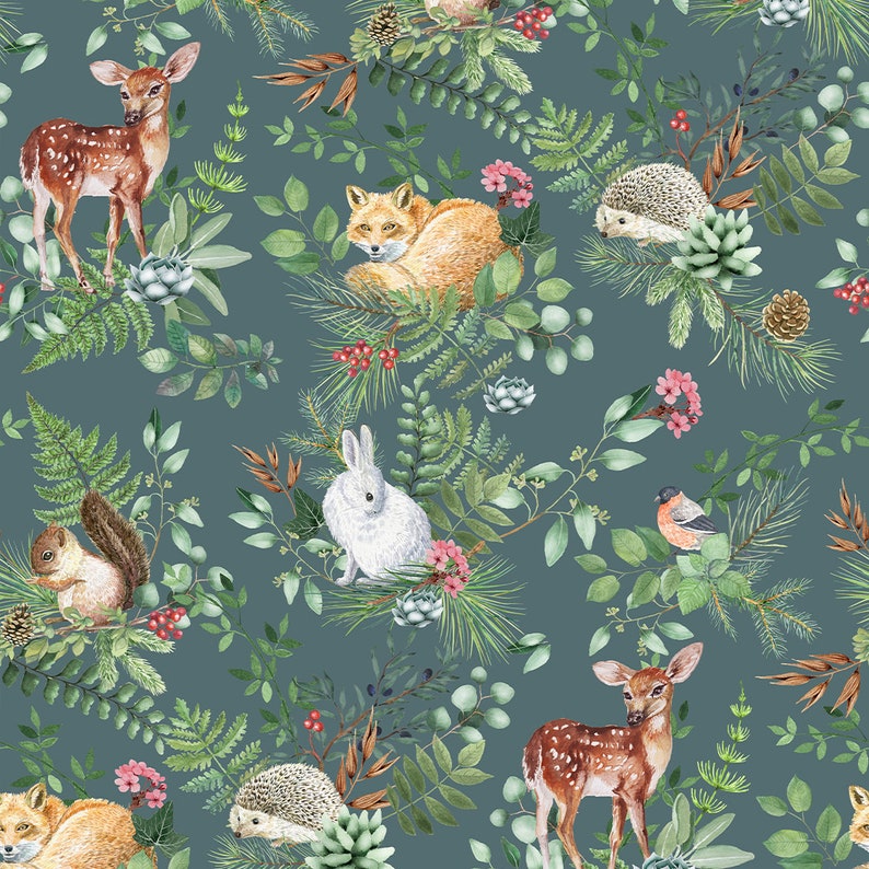 wallpaper for kids with animals, green wallpaper with animals, wallpaper nursery decor, wallpaper with animals, woodland wallpaper, beautiful wallpaper in kids room, wall decor for kids room, kids room decoration, nursery decor wallpaper