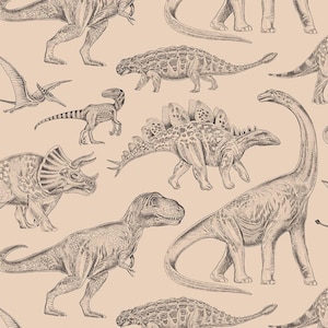 wallpaper for kids with dinosaurs, green wallpaper with dinos, wallpaper nursery decor, wallpaper with dinosaurs, dinosaurs on wallpaper, beautiful wallpaper in kids room, wall decor for kids room, kids room decoration, nursery decor wallpaper