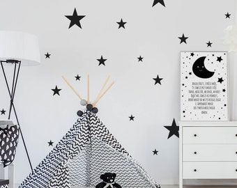 Stars set wall sticker, star Wall Decal, Vinyl Decal, Boys Wall Decals, nursery decor, kids bedroom