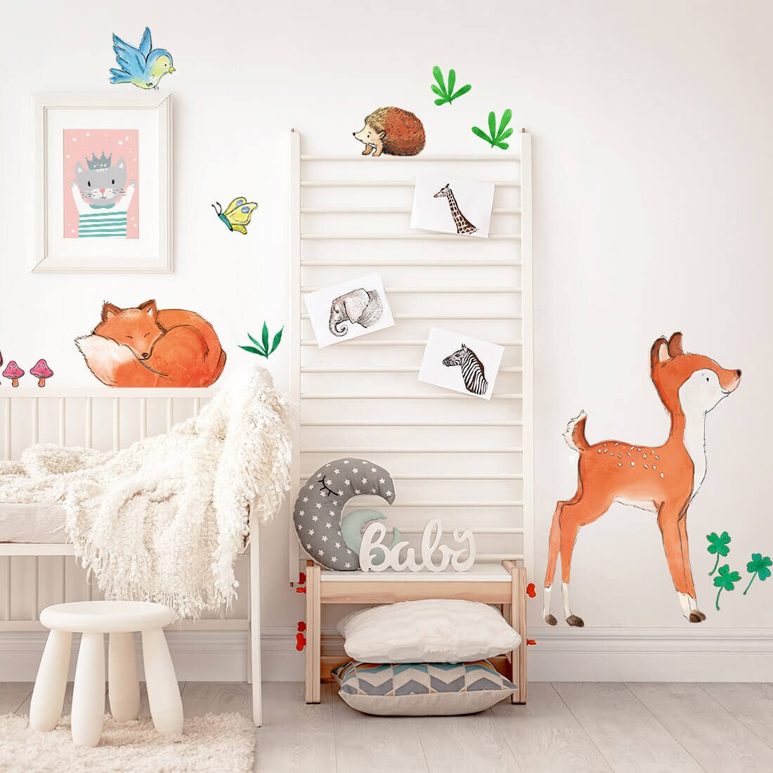 Wall Decor Big Set Forest Wild Animals, Kids Room Wall Art, Nursery ...
