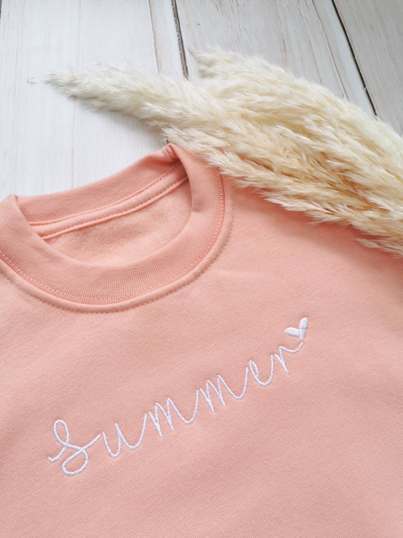 Personalised embroidered name sweatshirt / girls sweater / Etsy