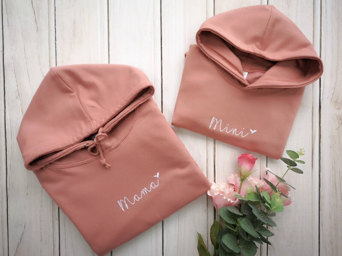 Embroidered Mama And Mini Hoodie