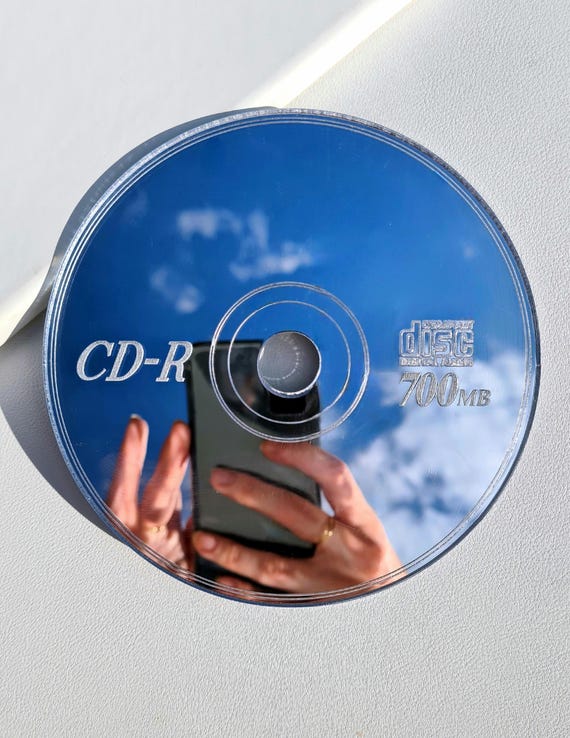 CD Mirror DVD Mirror Retro Wall Decor Y2K Room Aesthetic Nostalgic Music Decor Gamer Room Indie Decor Film Lover Gift Movie Lover 90s 80s