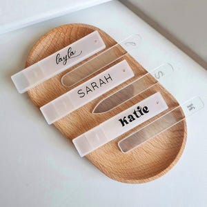 Personalised Nail File Custom Name Glass Nail File With Case Emery Board Nail Care Gift Handbag Accessory Bridesmaid Bride Tribe Gift