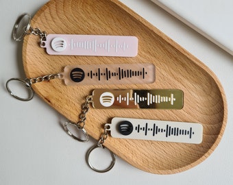 Spotify Code Keyring Custom Song Scan Spotify Keychain Personalized Music Keyring Gift For Music Lovers Favourite Song Spotify Code Unique