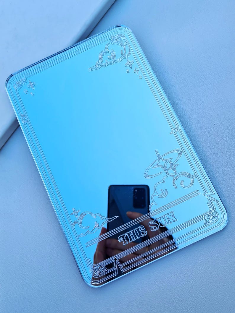Tarot Card Mirror Spiritual Home Decor Witchy Home Aesthetic Engraved tarot-card-mirror-spiritual-home-decor-witchy-home-aesthetic-engraved