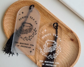 Suriel Tea Bookmark ACOTAR Gift Fantasy Booktok Sarah J. Maas Prythian A Court Of Rhysand Feyre Bookish Gift Spilling Tea Joke Bookmark