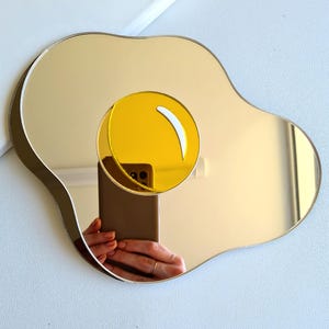 Fried Egg Mirror Funky Kitchen Decor Wall Art, Pop Art Food Maximalist Cafe Decor, Quirky Cute Home Aesthetic, Dopamine Decor, Unique Gift