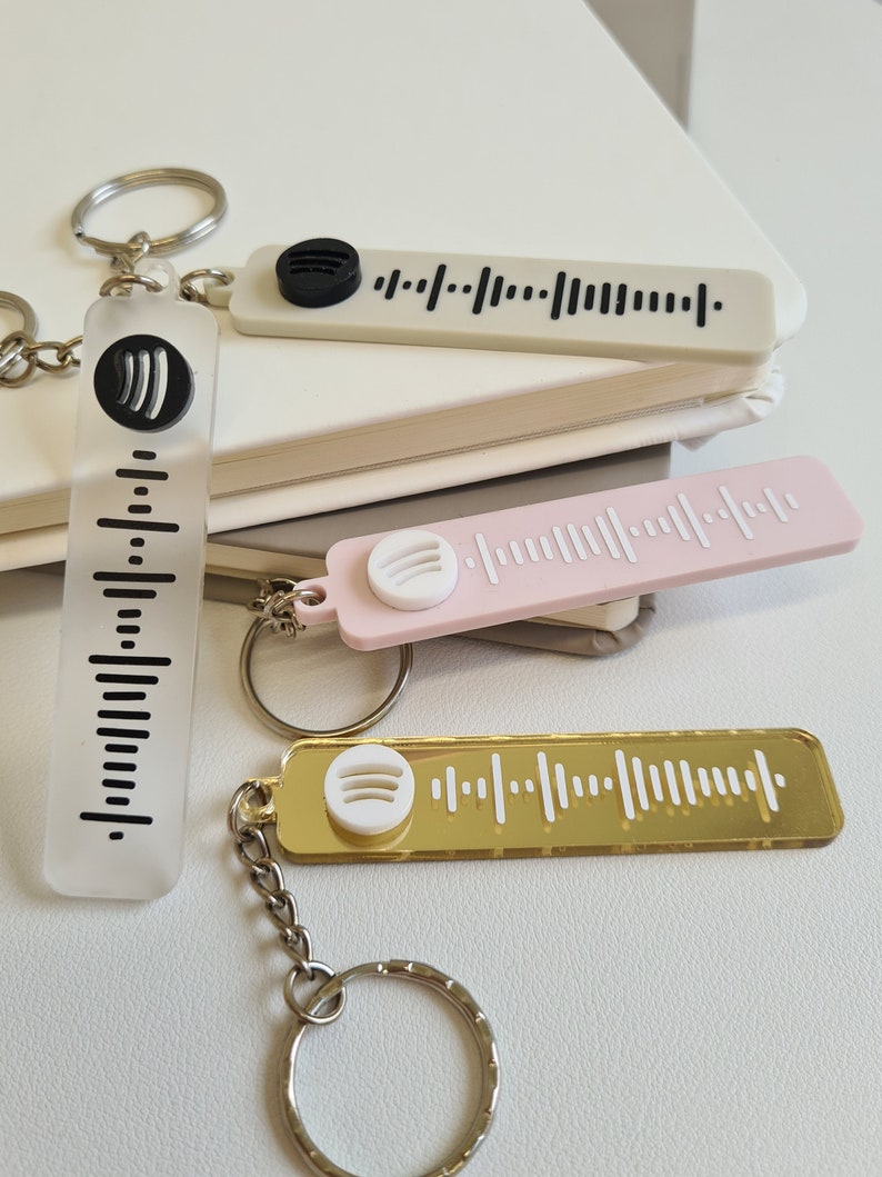 Spotify Code Keyring Custom Song Scan Spotify Keychain Personalized ...