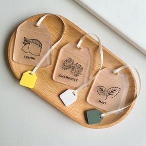 Marcador de bolsita de té para amantes de los libros, regalo de lectura, accesorio para libros, regalo de té de limón, regalo para amantes del té de melocotón, regalo para libros, accesorio acogedor para té de menta, té de hierbas