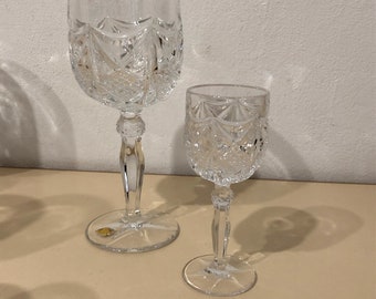Crystal Glasses Set of 11 Katharinen Hütte Series 'Burg Lindau'
