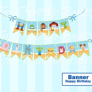 Printable Banner &quot;Happy Birthday&quot; Toy Story (instant download)  Digital Items are Non-refundable