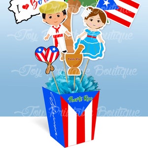 Printable centerpiece&quot; PUERTO RICO&quot; (instant download)  Digital Items are Non-refundable
