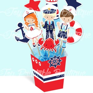 Printable centerpiece &quot;Nautica&quot; (instant download)  Digital Items are Non-refundable