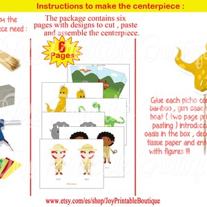 Printable Centerpiece "dinosaurs" (instant Download) Digital Items Are ...