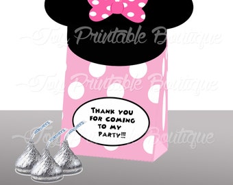 Scatola stampabile "MINNIE MOUSE" (download istantaneo) Gli articoli digitali non sono rimborsabili
