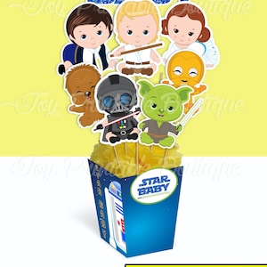 Printable centerpiece Star Wars Baby instant download Digital Items are Non-refundable image 1