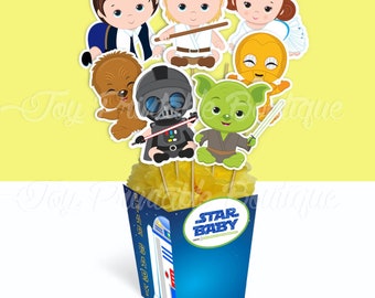 Printable centerpiece" Star Wars Baby" (instant download)  Digital Items are Non-refundable