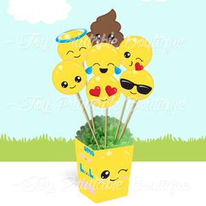 Centrotavola stampabile "EMOJI" (download istantaneo) Gli articoli digitali non sono rimborsabili