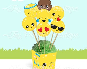 Printable Centerpiece "EMOJI" (instant download)  Digital Items are Non-refundable