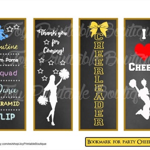 Segnalibro stampabile (grazie per essere venuto) per la festa "Cheerleader" (download istantaneo) Gli articoli digitali non sono rimborsabili