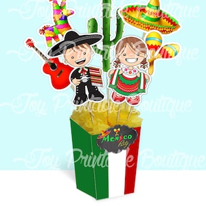 Printable Centerpiece &quot;MEXICO&quot; (instant download)  Digital Items are Non-refundable