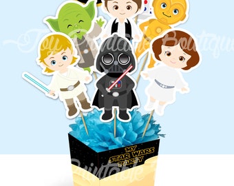 Printable Popcorn Box star Wars instant Download | Etsy