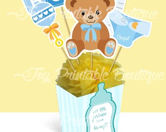 Printable Centerpiece "BABY BOY" (instant download)  Digital Items are Non-refundable