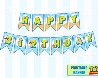 Printable banner "TOY STORY" (instant download)  Digital Items are Non-refundable