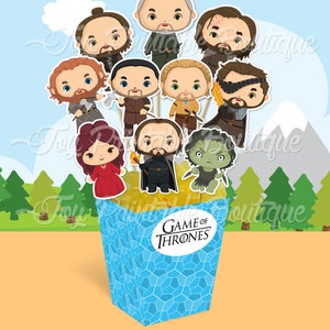 Printable Centerpiece &quot;THRONE GAME&quot; (instant download)  Digital Items are Non-refundable